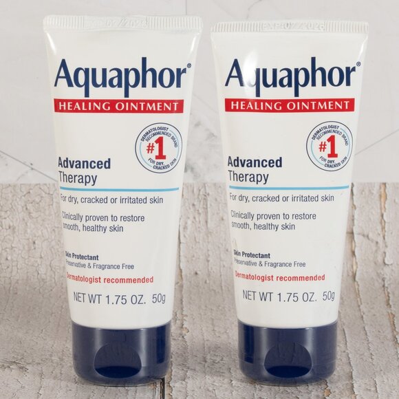 2 X Aquaphor Healing Ointment Advanced Therapy Skin Protectant Dry Skin 1.75 Oz - Picture 1 of 4